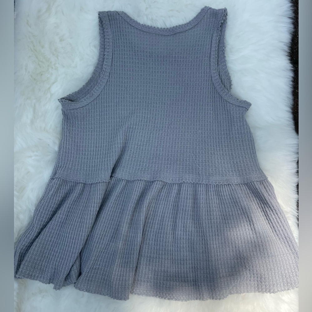 Entro Babydoll Waffle Knit Tank Top - Picture 2 of 3